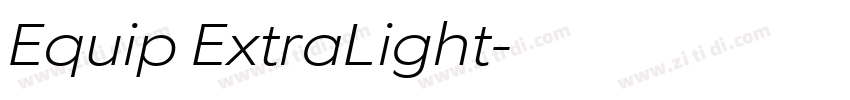 Equip ExtraLight字体转换